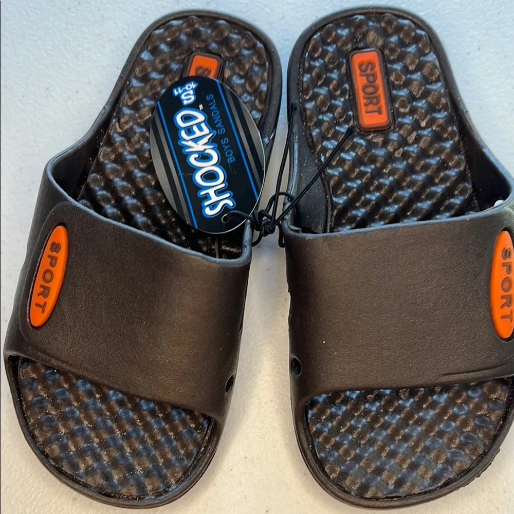 Sport‎ Boys' Sandals - brown and Orange Size 10/11